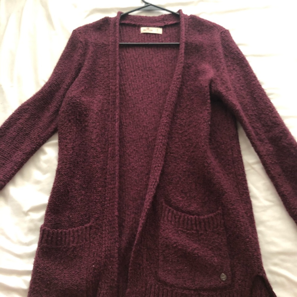 Maroon cardigan